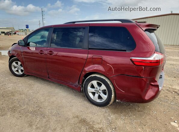 5TDKZ3DC4JS932088 2018 TOYOTA SIENNA Red Trasero izquierdo