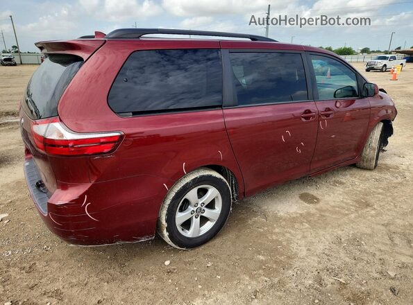 5TDKZ3DC4JS932088 2018 TOYOTA SIENNA Red Trasero derecho