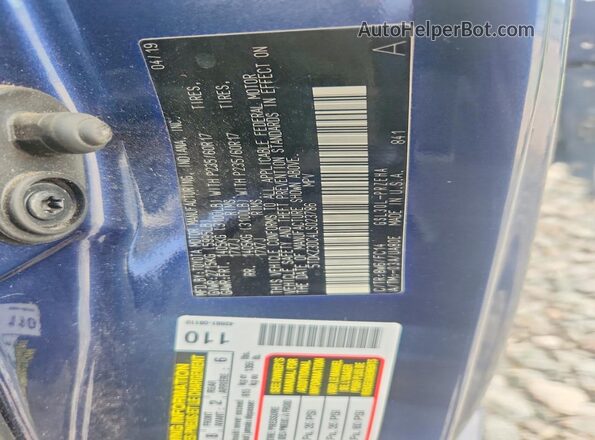 5TDKZ3DC4LS023786 2020 TOYOTA SIENNA Blue 360 interior view