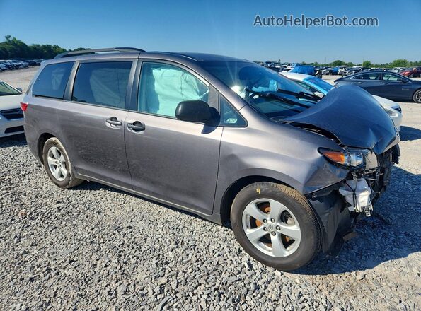 5TDKZ3DC5HS791879 2017 TOYOTA SIENNA Gray Delantero derecho