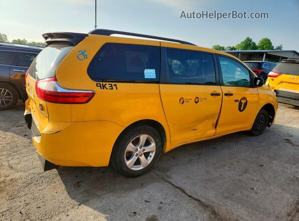 5TDKZ3DC5HS885275 2017 TOYOTA SIENNA Yellow Tył prawy