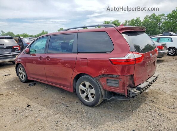 5TDKZ3DC5KS988039 2019 TOYOTA SIENNA Burgundy Tył lewy