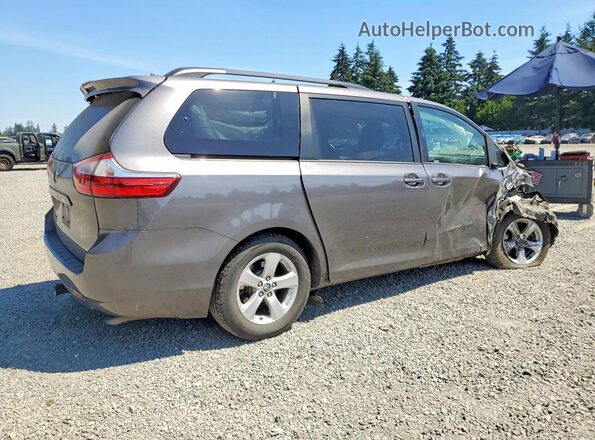 5TDKZ3DC6JS921352 2018 TOYOTA SIENNA Gray Tył prawy