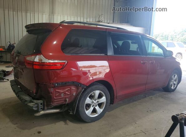 5TDKZ3DC7HS776722 2017 TOYOTA SIENNA Maroon უკანა მარჯვენა