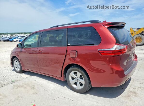 5TDKZ3DC8JS938587 2018 TOYOTA SIENNA Maroon Հետևի ձախ