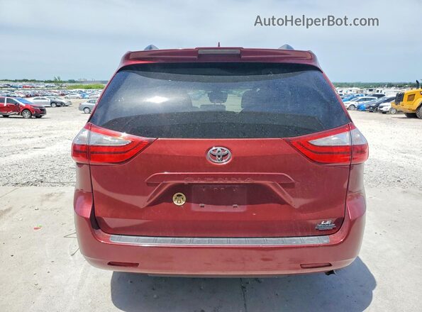 5TDKZ3DC8JS938587 2018 TOYOTA SIENNA Maroon Հետևի տեսք