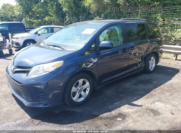 5TDKZ3DC9JS913083 2018 TOYOTA SIENNA Blue Vista tres cuartos delantera izquierda