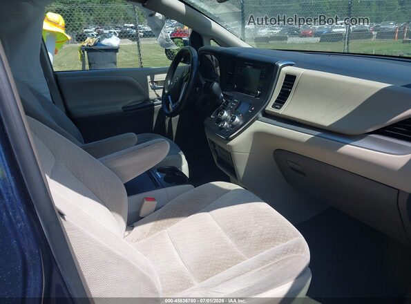 5TDKZ3DC9JS913083 2018 TOYOTA SIENNA Blue Vista interior delantera