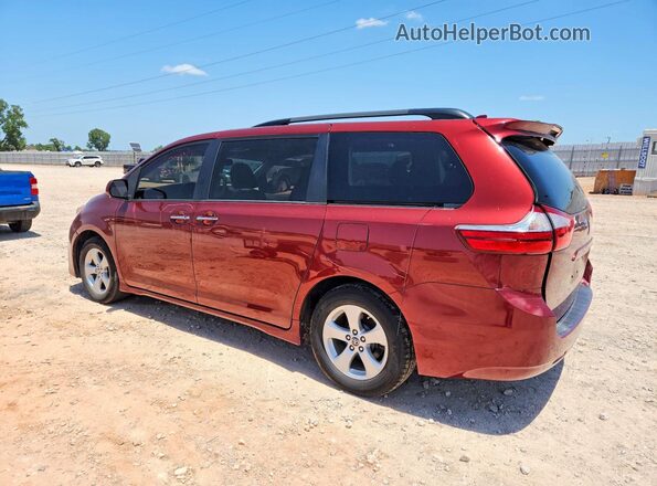 5TDKZ3DC9KS983250 2019 TOYOTA SIENNA Burgundy Rear left