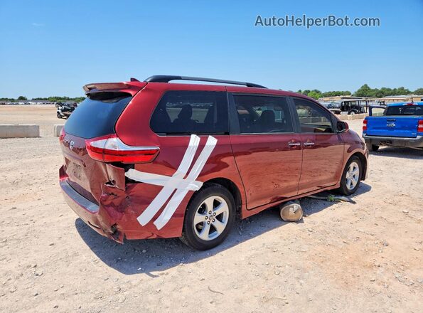 5TDKZ3DC9KS983250 2019 TOYOTA SIENNA Burgundy Rear right