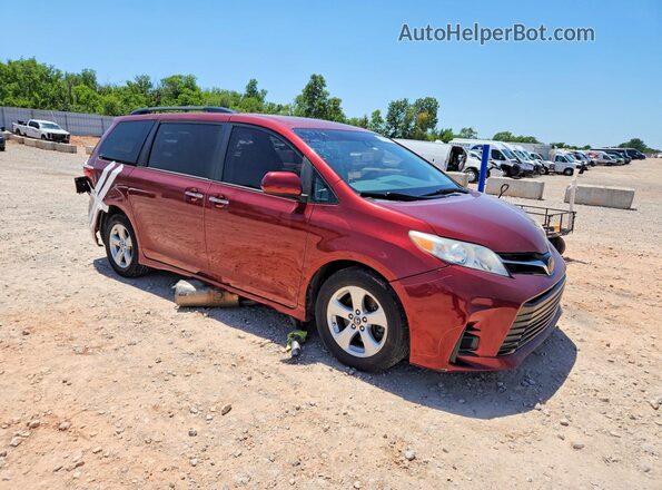 5TDKZ3DC9KS983250 2019 TOYOTA SIENNA Burgundy Front right