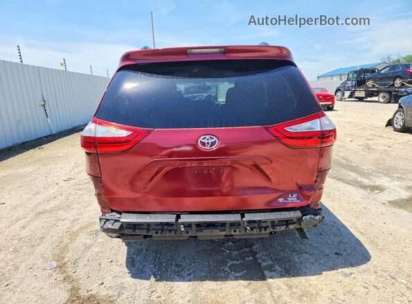 5TDKZ3DCXHS799332 2017 TOYOTA SIENNA Red Հետևի տեսք