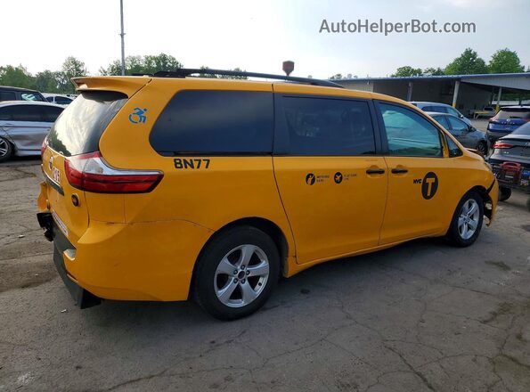 5TDKZ3DCXHS877415 2017 TOYOTA SIENNA Yellow უკანა მარჯვენა