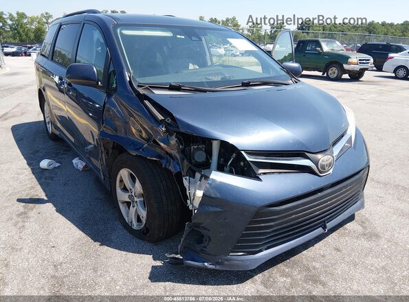 5TDKZ3DCXJS941037 2018 TOYOTA SIENNA Blue Դիմացի տեսք