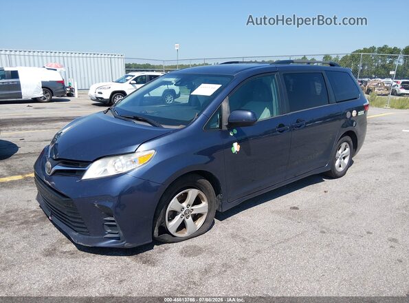 5TDKZ3DCXJS941037 2018 TOYOTA SIENNA Blue Առջևի ձախ երեք քառորդ տեսարան