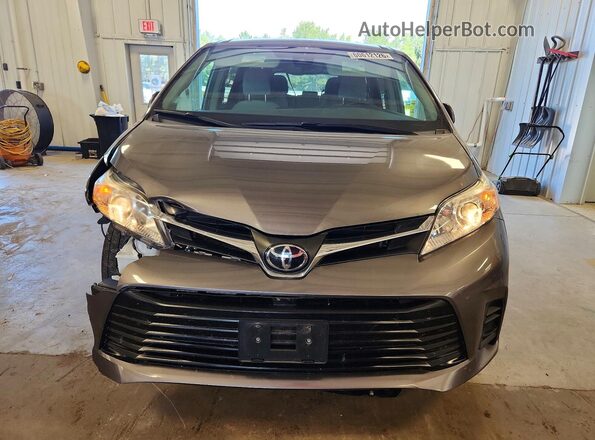 5TDKZ3DCXLS055139 2020 TOYOTA SIENNA Gray Դիմացի տեսք