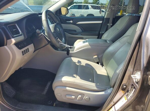 5TDKZRFH0KS554476 2019 TOYOTA HIGHLANDER Charcoal Widok wnętrza z przodu