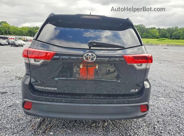 5TDKZRFH1KS555569 2019 TOYOTA HIGHLANDER Черный Вид сзади