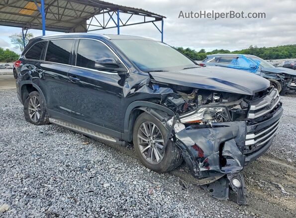 5TDKZRFH1KS555569 2019 TOYOTA HIGHLANDER Черный Передняя правая четверть