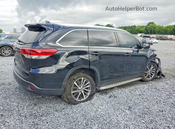 5TDKZRFH1KS555569 2019 TOYOTA HIGHLANDER Черный Задняя правая четверть