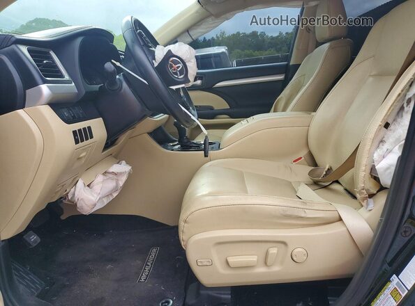 5TDKZRFH1KS555569 2019 TOYOTA HIGHLANDER Черный Вид салона спереди