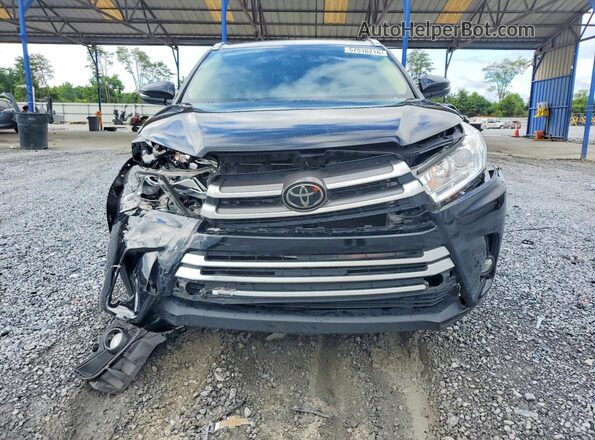 5TDKZRFH1KS555569 2019 TOYOTA HIGHLANDER Черный Вид спереди