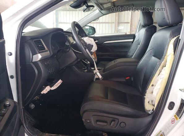 5TDKZRFH1KS569102 2019 TOYOTA HIGHLANDER Белый Вид салона спереди