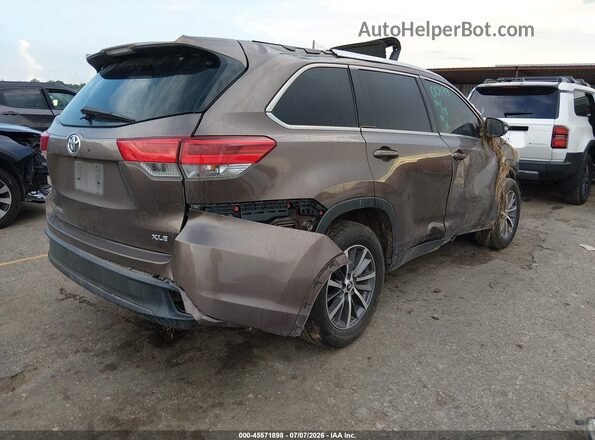 5TDKZRFH2KS293836 2019 TOYOTA HIGHLANDER Желто-коричневый Задняя правая четверть