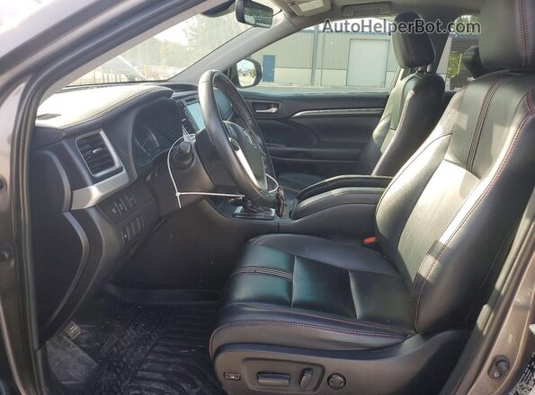 5TDKZRFH2KS326446 2019 TOYOTA HIGHLANDER Gray Vista interior delantera