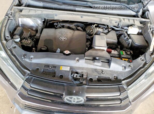 5TDKZRFH2KS352934 2019 TOYOTA HIGHLANDER Gray Շարժիչի բաժամունքի տեսք