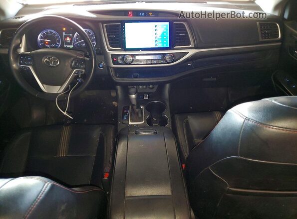 5TDKZRFH2KS352934 2019 TOYOTA HIGHLANDER Gray Առջևի վահանակի տեսք