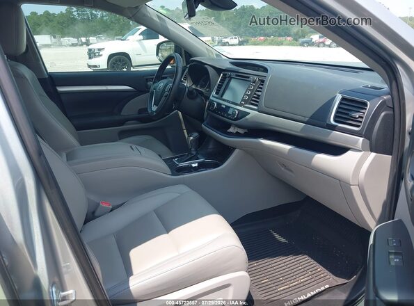 5TDKZRFH2KS561316 2019 TOYOTA HIGHLANDER Gray Вид салону спереду
