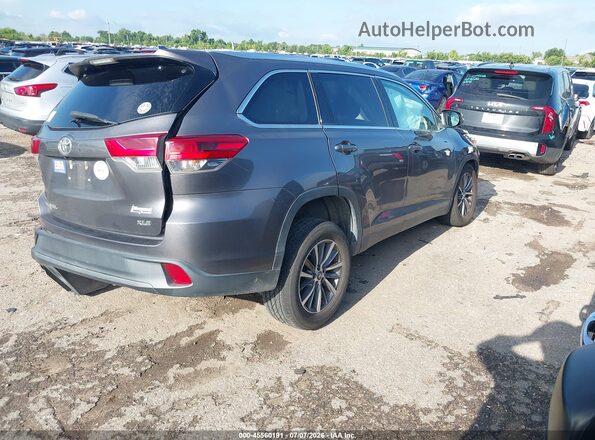 5TDKZRFH2KS570713 2019 TOYOTA HIGHLANDER Gray Задня права чверть