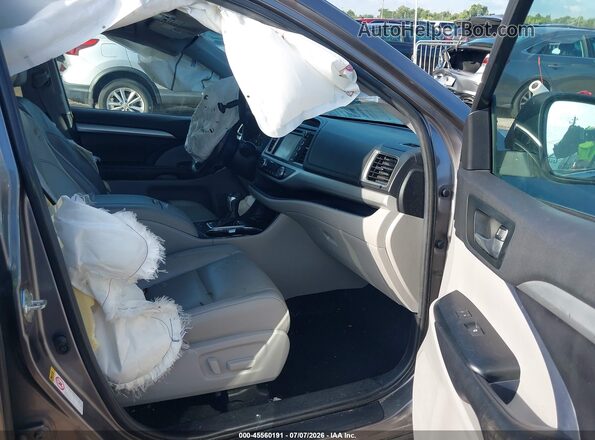 5TDKZRFH2KS570713 2019 TOYOTA HIGHLANDER Gray Вид салону спереду