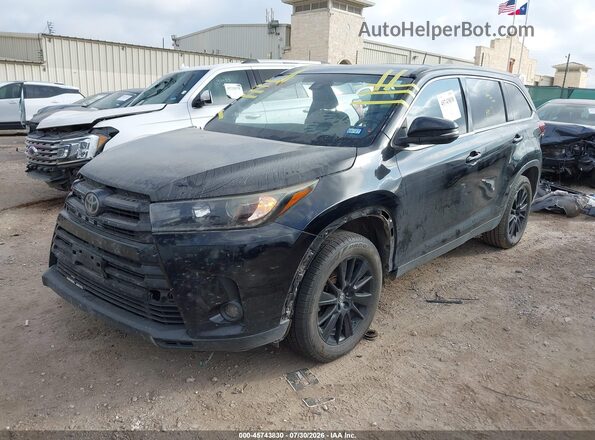 5TDKZRFH2KS573420 2019 TOYOTA HIGHLANDER Black Przód lewy