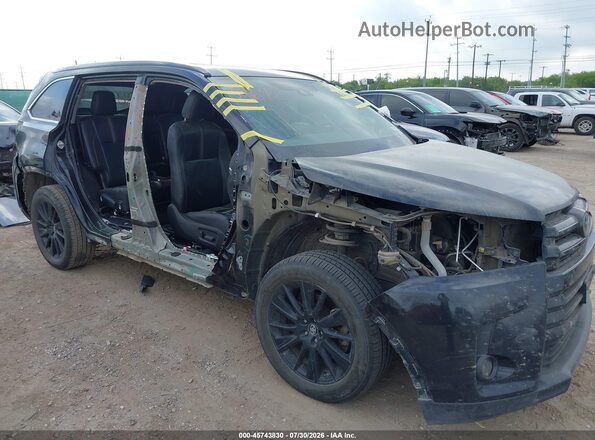 5TDKZRFH2KS573420 2019 TOYOTA HIGHLANDER Black Widok z przodu