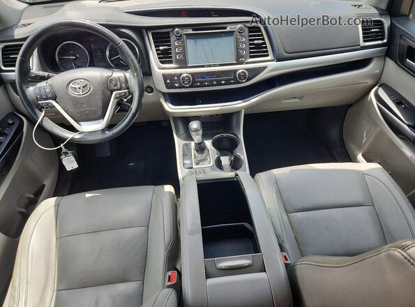 5TDKZRFH3JS280219 2018 TOYOTA HIGHLANDER Gray Widok deski rozdzielczej