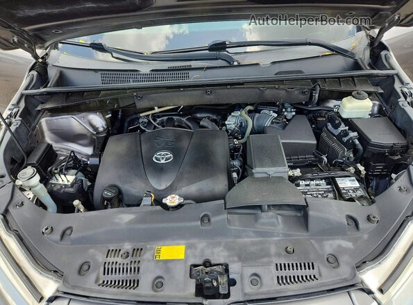 5TDKZRFH3JS280219 2018 TOYOTA HIGHLANDER Gray Widok komory silnika