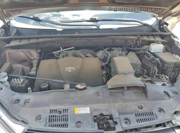 5TDKZRFH3KS345426 2019 TOYOTA HIGHLANDER Tan Vista del compartimento del motor