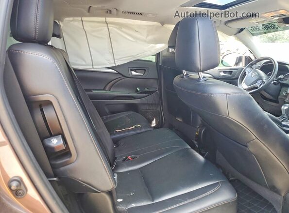5TDKZRFH3KS345426 2019 TOYOTA HIGHLANDER Tan Vista interior trasera