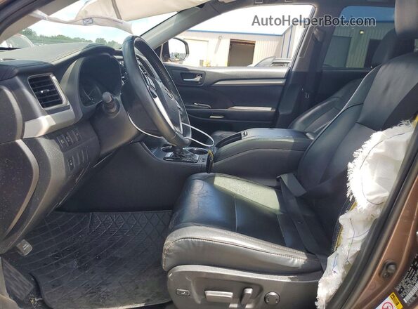5TDKZRFH3KS345426 2019 TOYOTA HIGHLANDER Tan Vista interior delantera