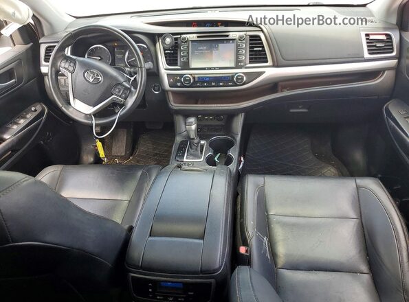 5TDKZRFH3KS345426 2019 TOYOTA HIGHLANDER Tan Vista del salpicadero