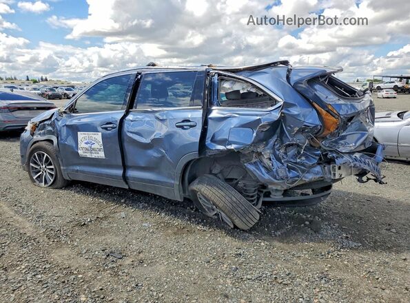 5TDKZRFH3KS361285 2019 TOYOTA HIGHLANDER Blue Tył lewy