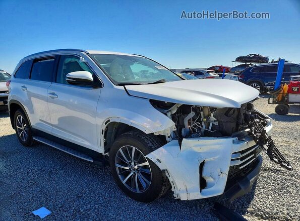 5TDKZRFH3KS565021 2019 TOYOTA HIGHLANDER White Przód prawy