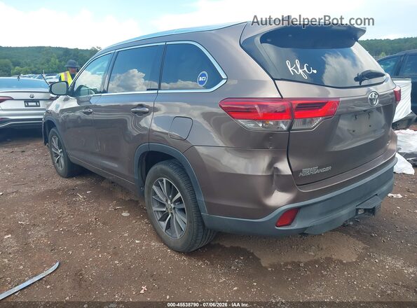 5TDKZRFH4JS260836 2018 TOYOTA HIGHLANDER Brown Задня ліва чверть