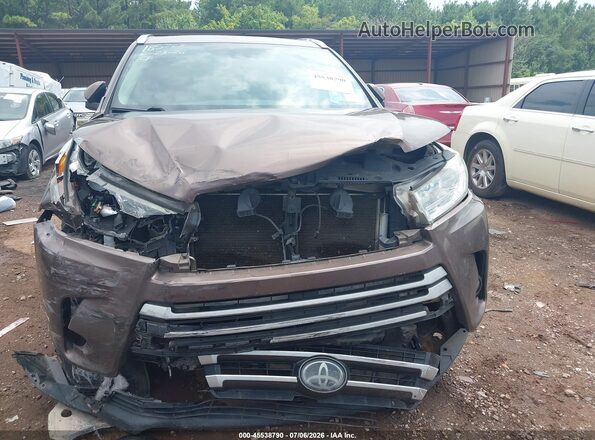 5TDKZRFH4JS260836 2018 TOYOTA HIGHLANDER Brown Вид спереду