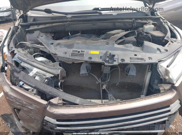 5TDKZRFH4JS260836 2018 TOYOTA HIGHLANDER Brown Вид ззаду
