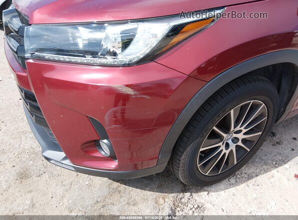 5TDKZRFH4JS533919 2018 TOYOTA HIGHLANDER Red Vista frontal