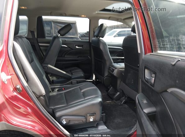5TDKZRFH4JS533919 2018 TOYOTA HIGHLANDER Red Vista de la etiqueta del VIN