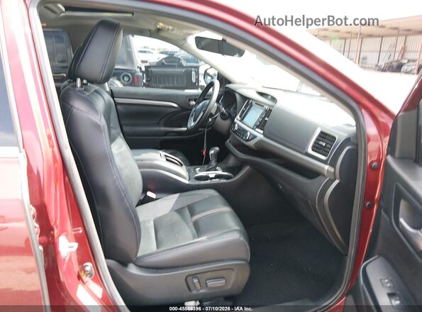 5TDKZRFH4JS533919 2018 TOYOTA HIGHLANDER Red Vista interior delantera